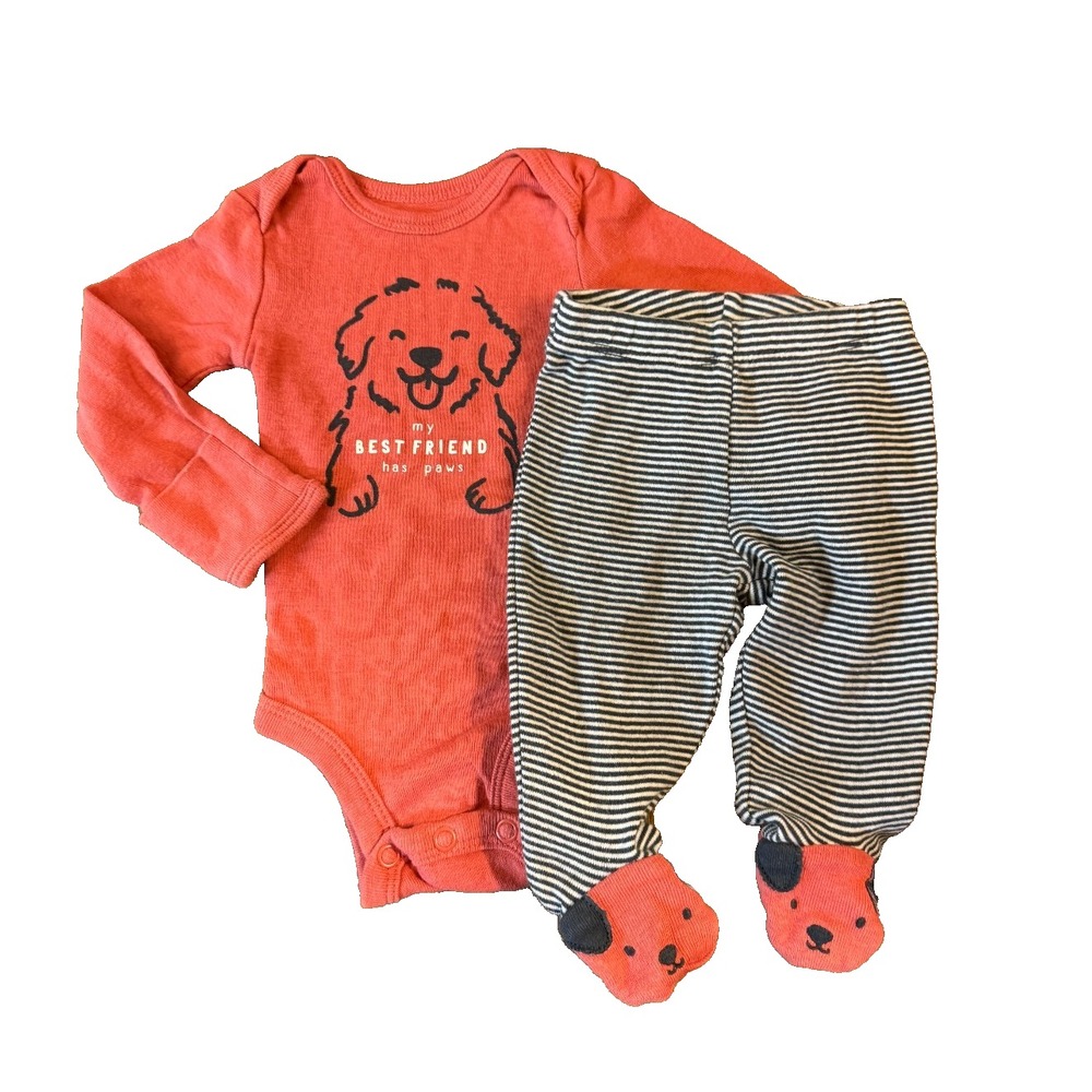 Carter's Baby Boy Clothes Newborn Basics Shirt Pants Bodysuit Dog Best Friends